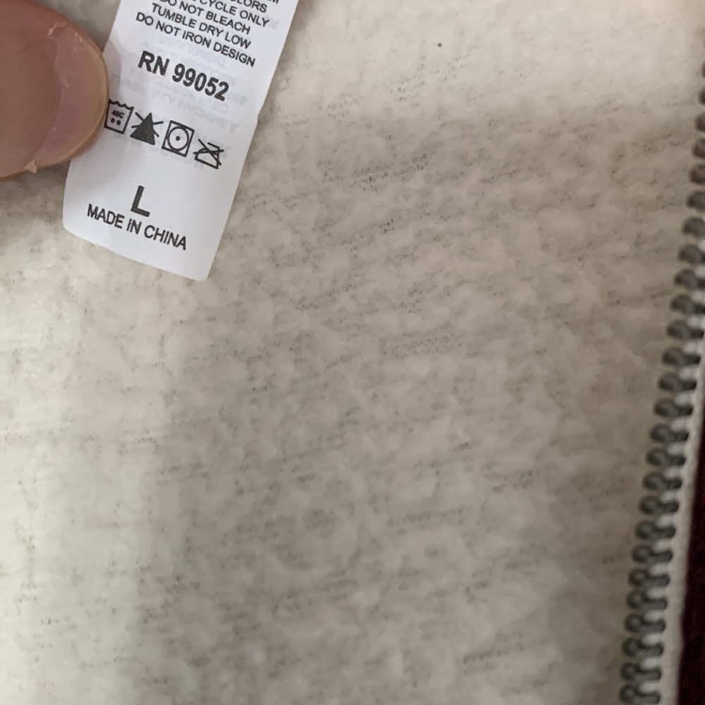 Sherpa lined hooded sweatshirt, new with tags - Picture 2 of 5